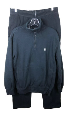 Nautica Competition Vintage Track Suit Sweatshirt Medium Sweatpants Large 