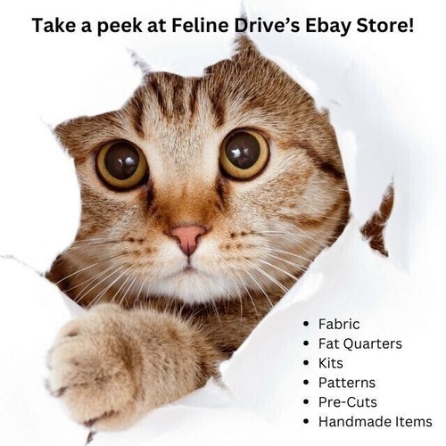 Tessuto Feline Drive EMMA & MILA Farfalle Ardesia - Quarto Grasso (18"x22") FQ - Foto 7 di 8
