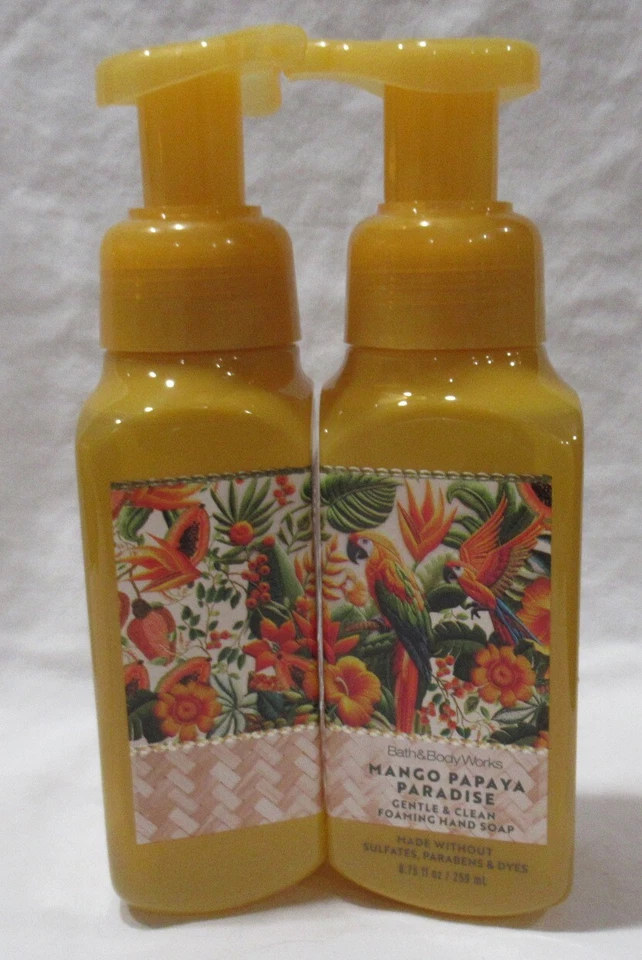 Bath & Body Works Gentle & Clean Foaming Hand Soap Lot 2 MANGO PAPAYA PARADISE - Image 2 of 4