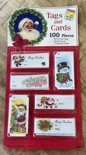 Vintage Christmas Tags & Cards 100 Piece 1987 The Paper Magic Group