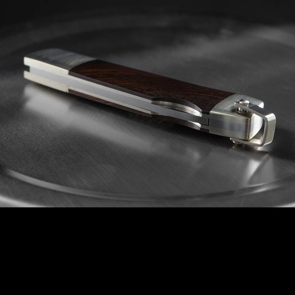 Moki VIP INS Folding Knife 1.75 Mirror Finish VG-10 Steel Blade Ironwood Handle - Image 4 of 4