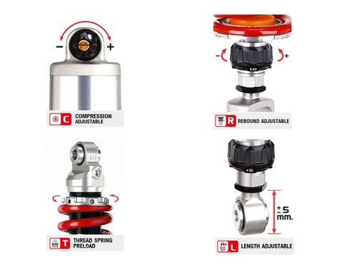 YSS EINSTELLBARER STOSSDÄMPFER FÜR HONDA VFR 750 F 86-89 MZ456-275TR-04 - Bild 2 von 2