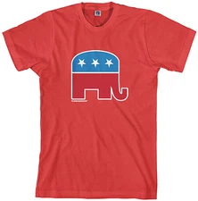 Threadrock Mens Republican Elephant T-shirt GOP Symbol Political USA Campaign