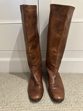 RUSSELL & BROMLEY Women’s Knee High Boots Chestnut Leather UK 5.5-6  EU 38.5