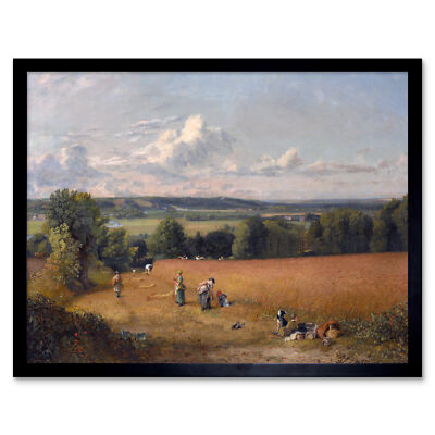 Constable Das Weizenfeld 1816 Gemälde Wandbild Kunstdruck gerahmt 12x16