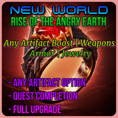 New World Rise of the Angry Earth Boost Artifact Weapon Armor Boosting Carry