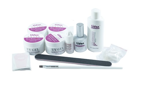 Kit ricostruzione unghie professionale uv gel nail art primer kit completo lidan - Foto 2 di 4