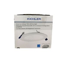 KICHLER 5 in. Round Slim White 2700K Integrated LED Canless Recessed Light Kit