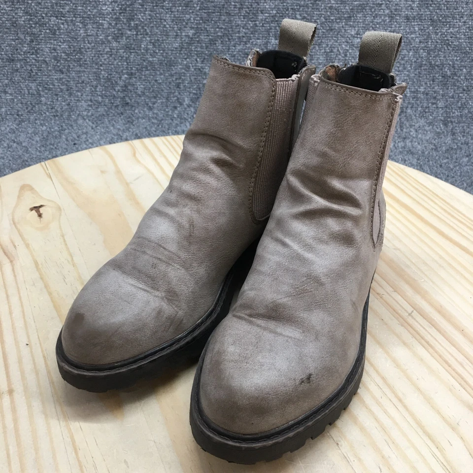 Blowfish Malibu Botas Mujer 7 Rojos Chelsea Botines Beige Tirar de Tacones Bloque Foto 3 de 4