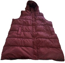 Ellos Women's Plus Size 2x 26/28 Puffer Zest Hooded Maxi Length Zip Snaps