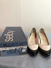 VINTAGE Selby Black White 8 2A Countess Womens Heels with Box