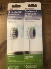 Smilesonic Premium Clean Replacement Brush Heads 4 Total Heads