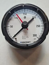 ASHCROFT 45-1279AS-02B-XE0-0/300PSI Duragauge Pressure Gauge, 0-300 PSI