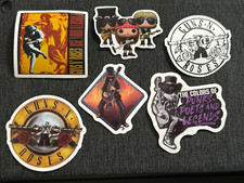 Lot 6 GUNS N' ROSES 2" to 2 3/4" Band Logo STICKERS Fast FREE SHIP Slash Axl