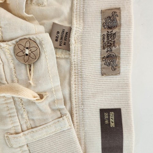 nine west vintage america shorts Sz 6/28 Capri Pants Side Tie Up tan Y2k summer - Picture 5 of 7