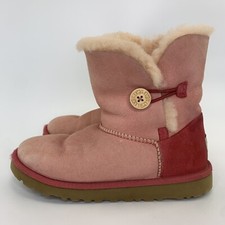 UGG Bailey Button Boots Pink Girls size 4