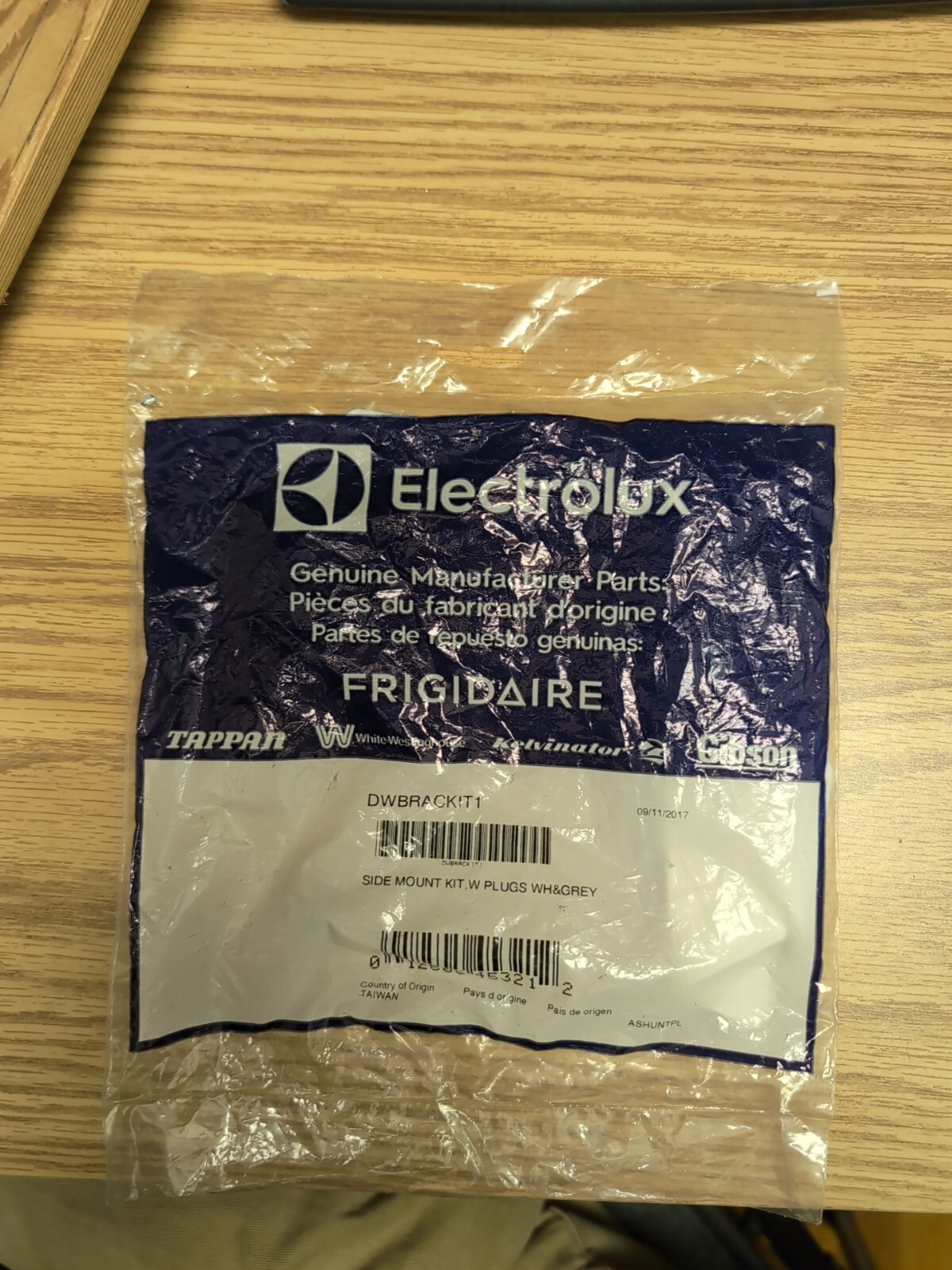 New Genuine OEM Frigidaire Dishwasher Side Mounting Bracket Kit