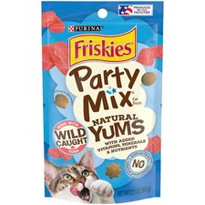 Purina Friskies Fiesta Mezcla Natural Yums Gato Golosinas, Atún, Bolsa 2.1 OZ