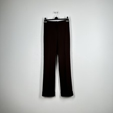 DOLCE & GABBANA Women's Trousers Brown Formal Dress Pants Front Pleat Wool UK 8