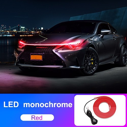 12V Car Hood Daytime Running Light Strip Waterproof Flexible LED Atmosphere Lamp - Picture 9 of 31