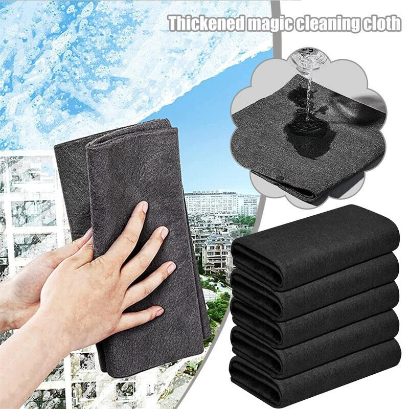 Утолщенная волшебная чистящая ткань без полос из микрофибры многоразовая тряпка 5 шт. - Изображение 2 из 4