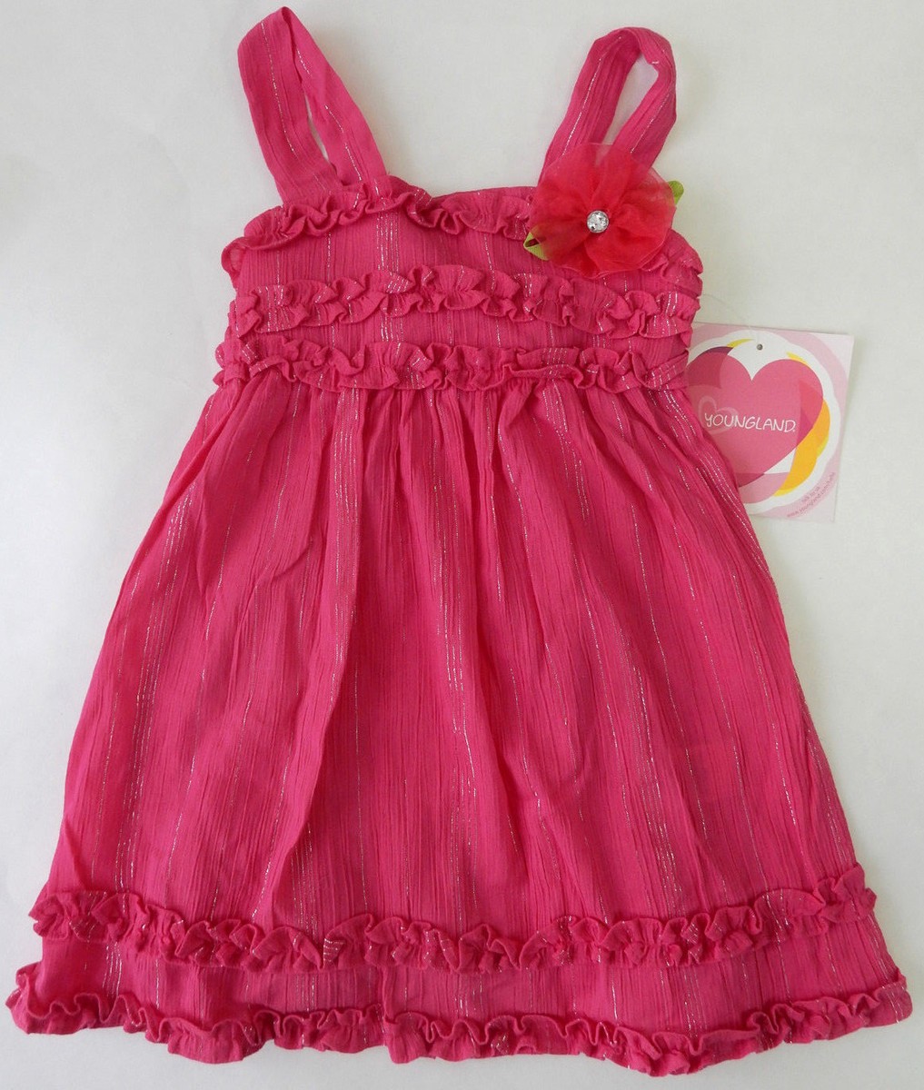 youngland pink dress Youngland 3T Pink Sleeveless Summer Dress Toddler Girls Clothing