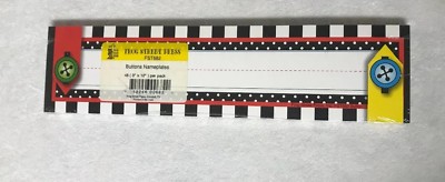 TEACHER RESOURCES: Brand New Pkg 48 NAMEPLATES-Buttons 3x12 by Frog Street Press
