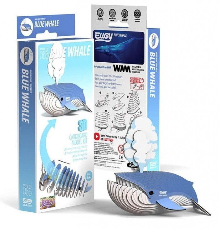 Eugy la balena blu. Eco-puzzle 3D