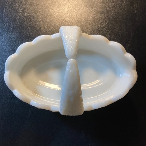 Vintage Corning Ware Small Decorative Dish w/ Basket Handles - RARE - Picture 2 of 8