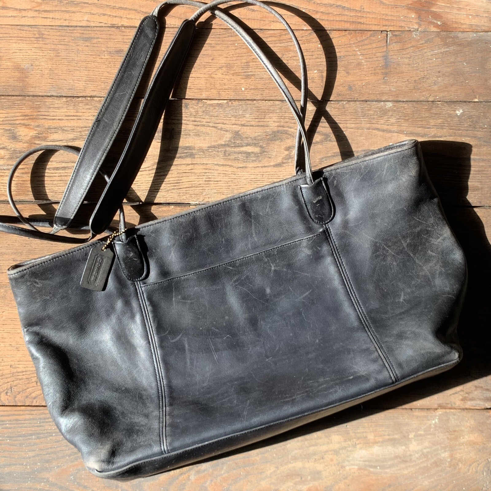 Vintage COACH leather laptop bag in black 4067 Gem