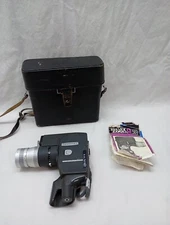 Vintage Canon Reflex Zoom 8-2 Made in Japan with case and books Untessted As Is