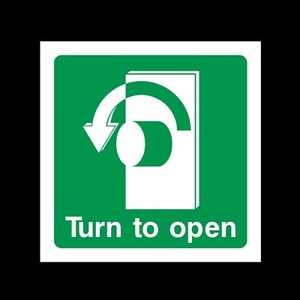 Push Pad To Open Sign "Push Pad To Open" Plastic Sign - 300x100mm Safety Sticker For Doors (EE22 Style) Push Pad To Open Sign Sticker - Foto 7