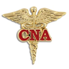 PinMart's Certified Nursing Assistant CNA Red Caduceus Lapel Pin