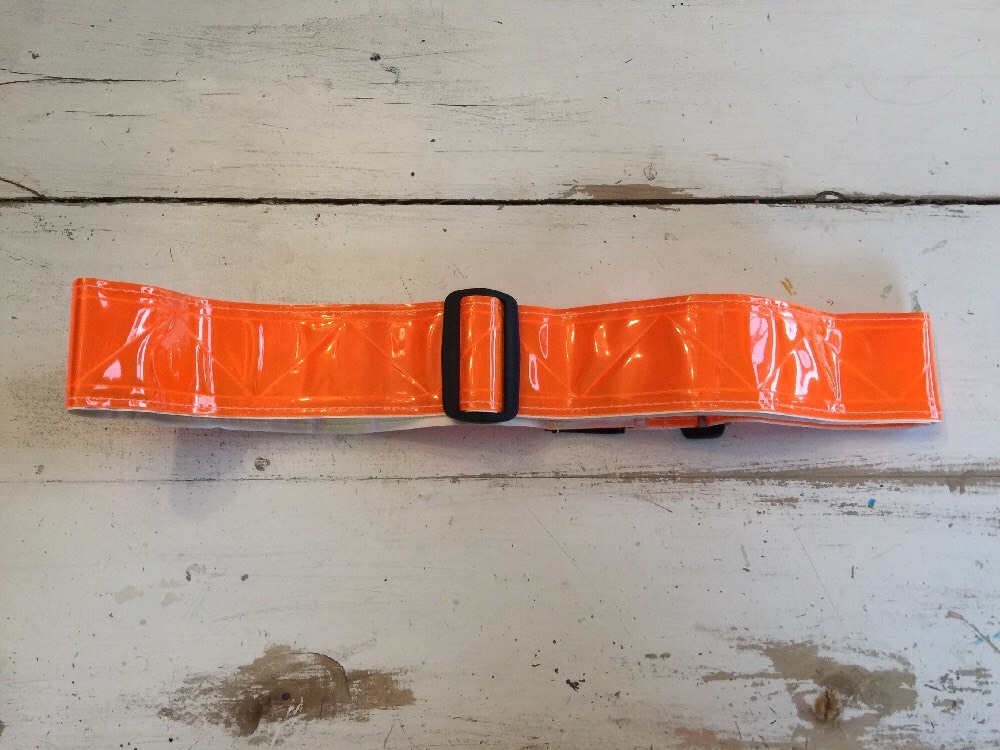 3M Fluorescent Reflective Waist Belt 2" Orange Adjustable Jogger