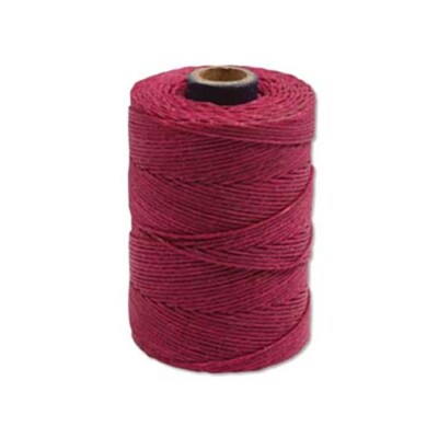 Irish Waxed Linen Thread Magenta 43671 (50gr, 100y) 4Ply Jewelry Cord Crawford