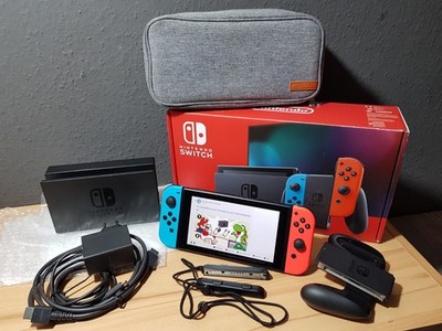 Volle Funktion! Nintendo Switch Konsole + original Joy-Cons + Zubehörpaket OVP