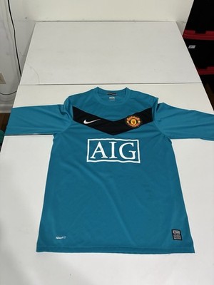Vintage Nike Manchester United Jersey Small Teal AIG Soccer