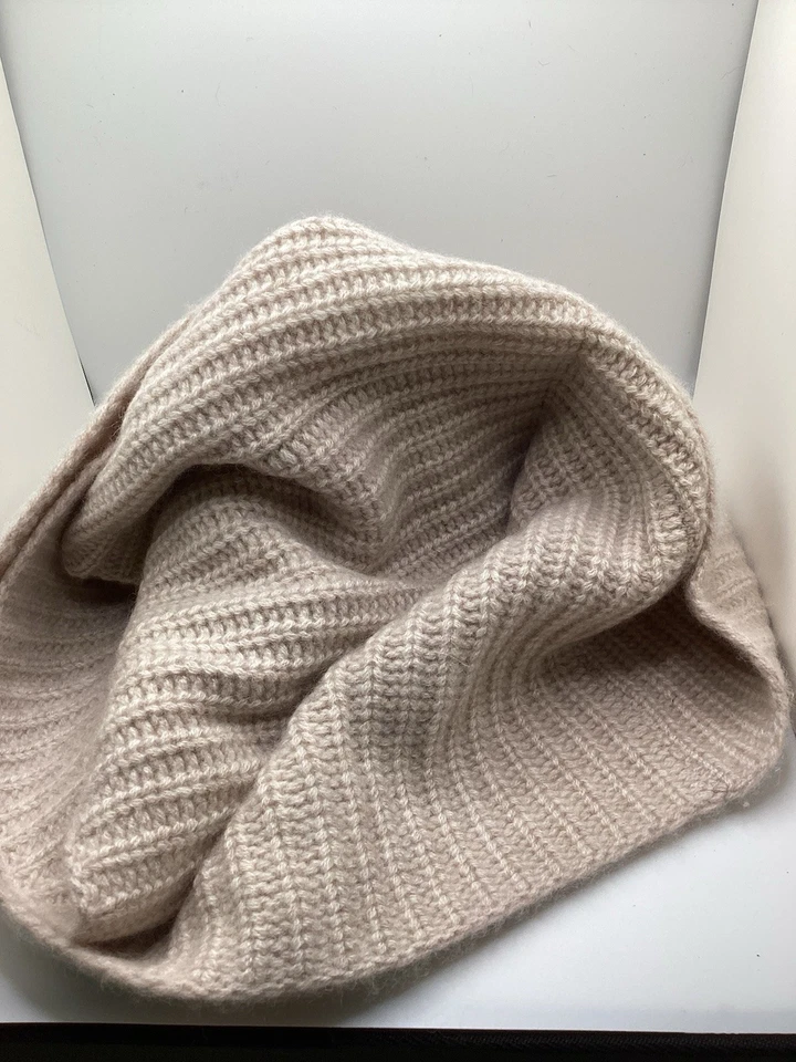 Bufanda halógena beige topo 100 % cachemir Foto 3 de 4