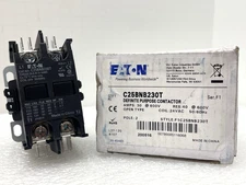 EATON C25BNB230T DEFINITE PURPOSE CONTACTOR 2 POLE 30 AMP 600V CUTLER HAMMER