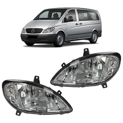 SCHEINWERFER SET LINKS RECHTS ELEKTRISCH FÜR MERCEDES VIANO VITO W639 3x H7 03-
