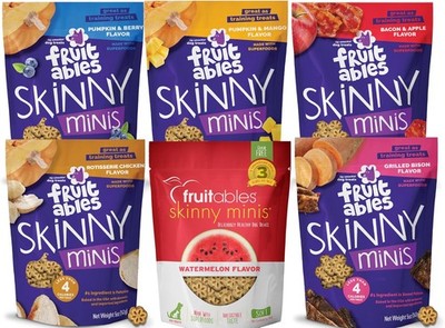 Soft & Chewy Skinny Minis Grain Free Dog Training Treats Variety Pack of 6