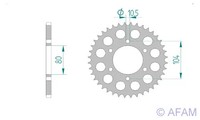 Kettenrad Alu 40-ZäHne 520-Teilung FüR Kawasaki Ninja 650 ABS Bj. 2017