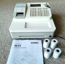 Casio SE-G1 Electronic Till / Cash Register + All Keys + 5 Till Rolls + Manual