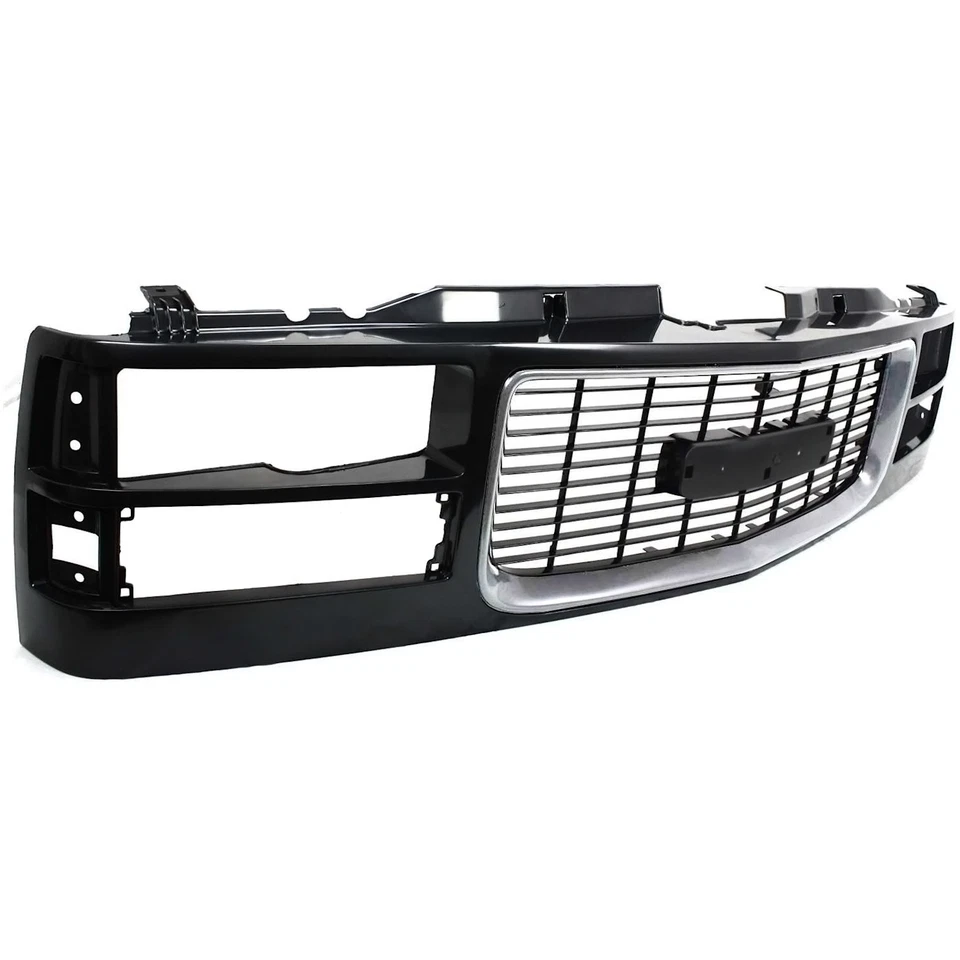 Grille Assy Black with Chrome Center For 94-98 GMC C1500 94-00 K1500 K2500 Yukon Foto 3 de 4