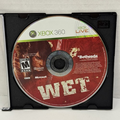 #ad Wet Microsoft Xbox 360 2009 DISC ONLY Tested $29.95