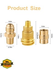 3pk Propane Adapter QCC1 Male to 1/4" NPT, 3/8" Flare Female