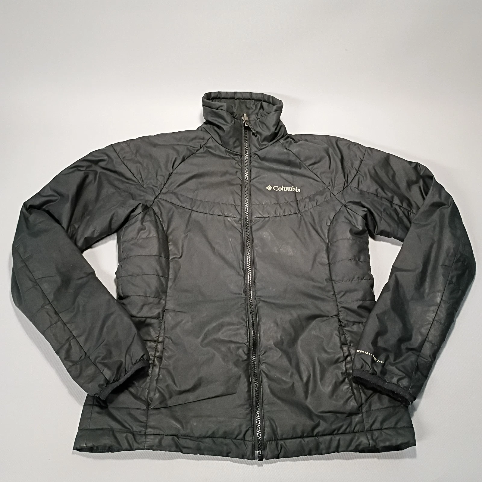 Columbia Jacket Womens XS Interchange Omni-Heat Insulated Puffer Full Zip Black