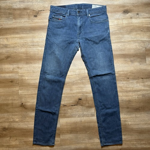Diesel Jeans Men 33x32 Blue Thommer Slim Fit Stretch Denim Dark Wash 086AQ - Picture 2 of 12