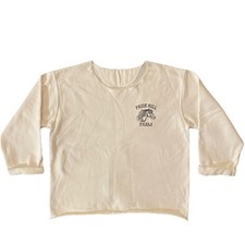 Pride Hill Horse Farm Sweatshirt Womens L/XL  White Embroidered Distressed
