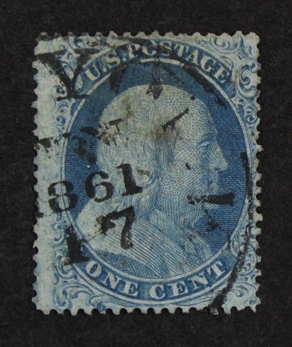 CKStamps: US Stamps Collection Scott#18 1c Franklin Used Small Thin